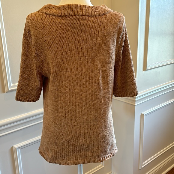 Talbot’s Tan Short Sleeve Sweater - Picture 5 of 8